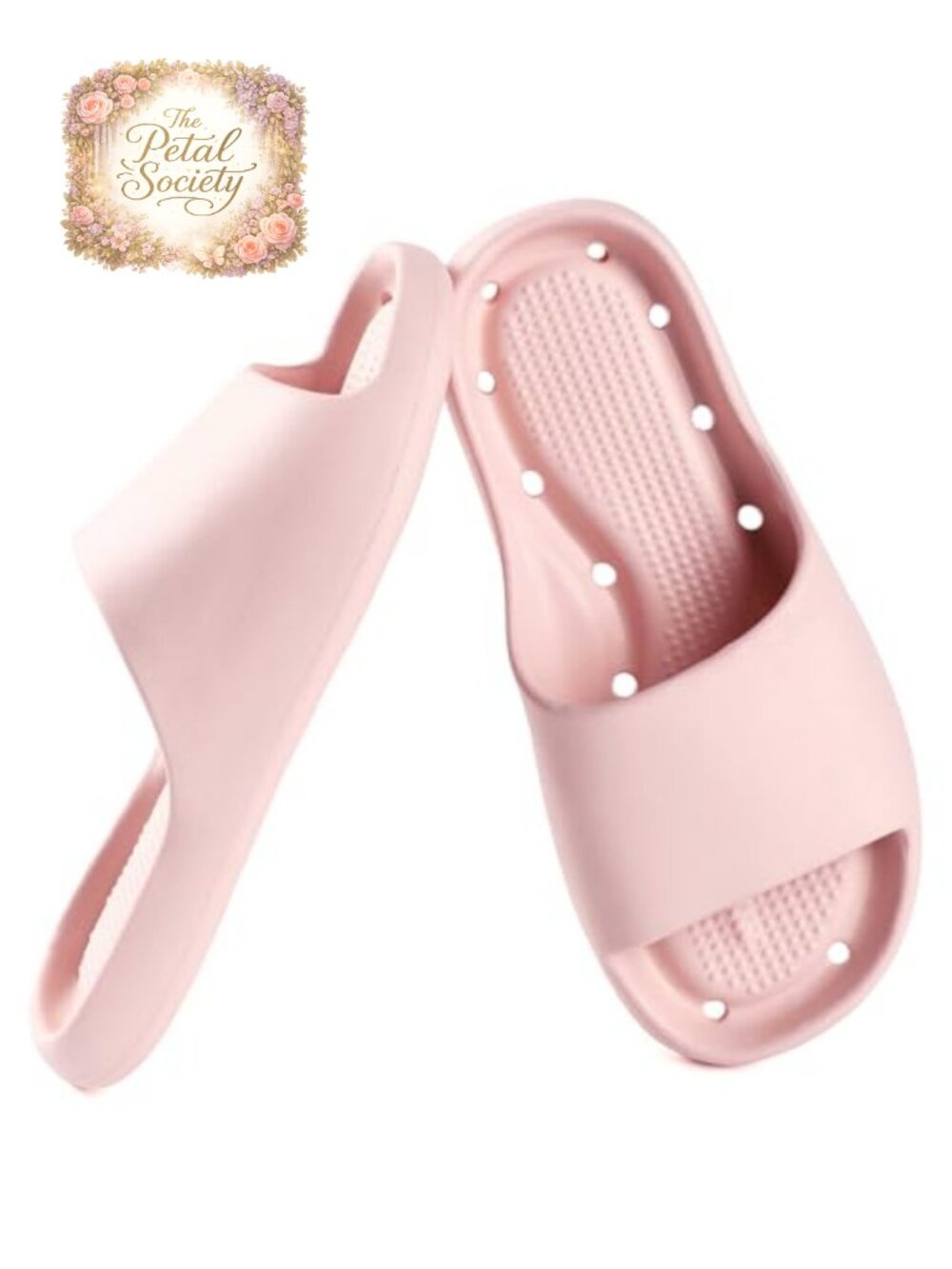 Unisex Arch Support Shower Shoes Drain Holes EVA Slides